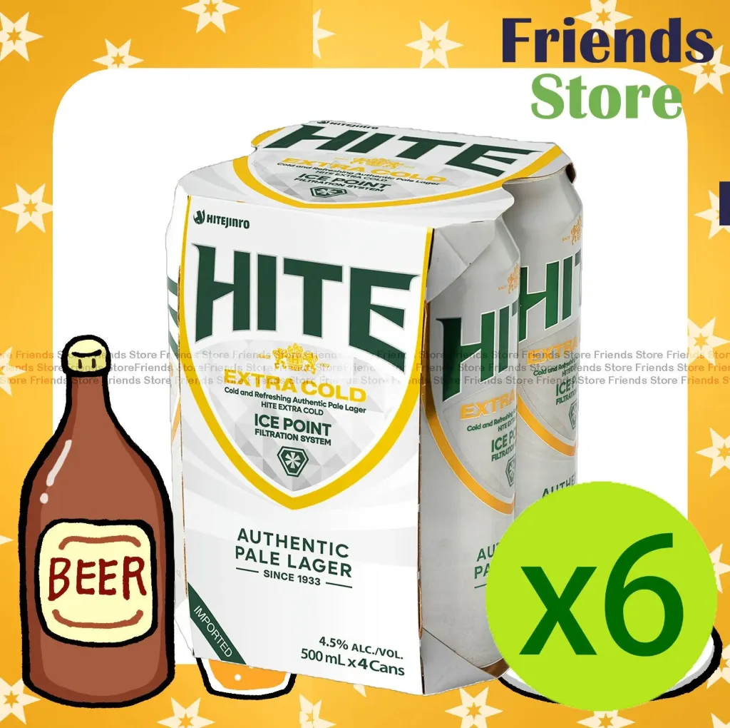 hite - [Full case] Korea Extra Cold Pale Lager Beer (500ml X 24 ...